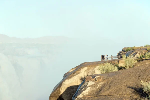 Augrabies National Park Zuid Afrika Feb 2023 Toeristen Worden Doordrenkt — Stockfoto
