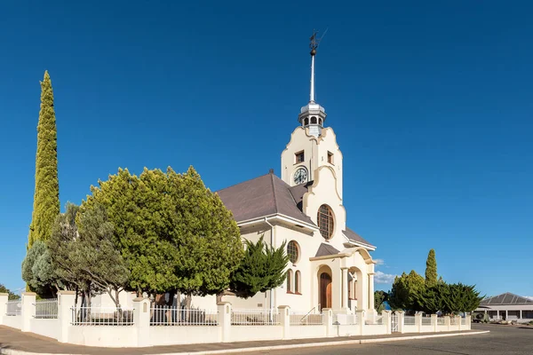 Prieska Sudafrica Febbraio 2023 Una Scena Strada Con Chiesa Riformata — Foto Stock
