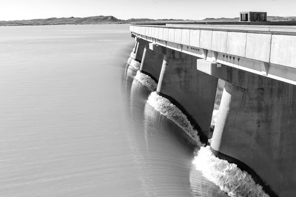 Gariep Dam Loopt Dam Grootste Zuid Afrika Het Ligt Oranje — Stockfoto