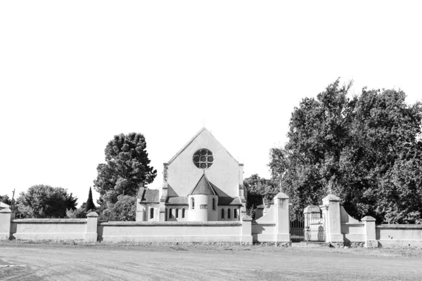 Jagersfontein Rpa Lut 2022 Scena Uliczna Historycznym Kościołem Rzymskokatolickim Jagersfontein — Zdjęcie stockowe