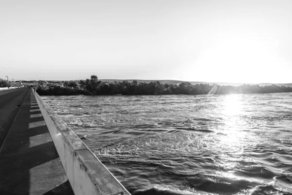 Der Orange River Der Überschwemmung Von Der Straßenbrücke Bei Prieska — Stockfoto