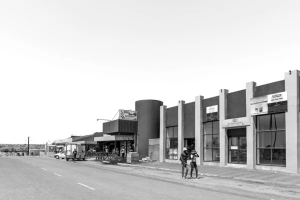 Groblershoop Südafrika Februar 2023 Eine Straßenszene Mit Geschäften Menschen Und — Stockfoto