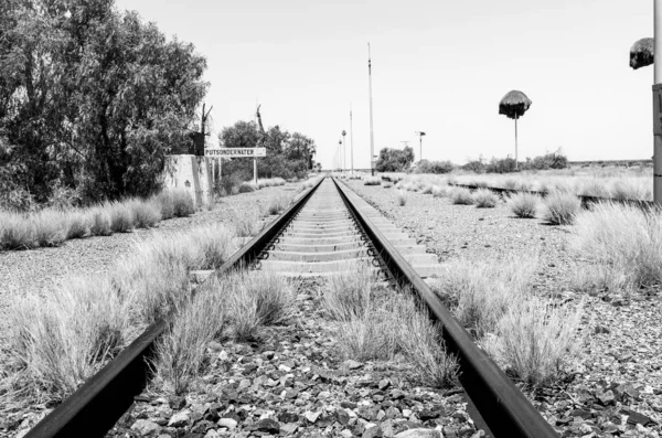 Stazione Ferroviaria Putsonderwater Una Città Fantasma Nella Provincia Del Capo — Foto Stock
