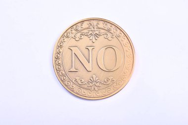 Coin Yes or No on a white background  