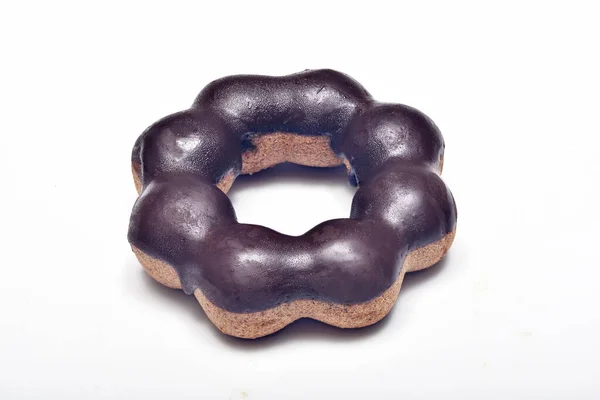 Pon Ring Chocolate Donut Isolated White Backgrround — Stock Photo, Image