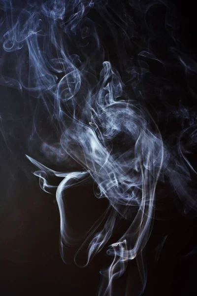 Abstract Smoke Moves Black Background — Stock Photo, Image