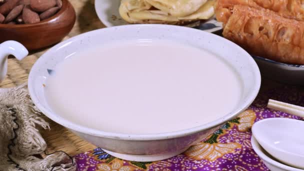Traditionelles Chinesisches Essen Sojamilch Videoclip