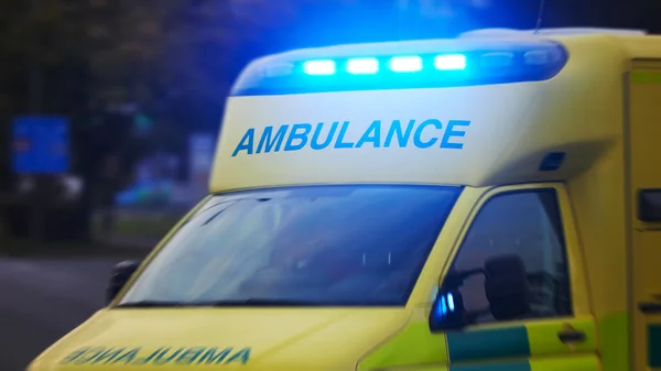 Ambulance Car Emergency Medical Service Blurred Motion Themes Rescue Urgency — Stock Photo, Image