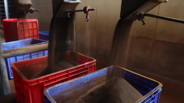 Наповнення Пластикових Коробок Чаєм Процес Виробництва Заводі Чаю Шрі Ланці Ліцензійні Стокові Відео