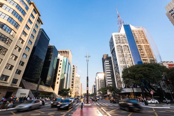 Сан Паулу Бразилія Липня 2022 Проспект Пауліста Одним Найважливіших Фінансових — стокове фото