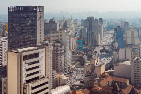 Utsikt Över Sao Paulo City Byggnader Fram Till Horizon — Stockfoto