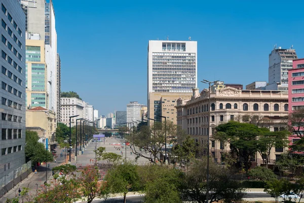 Vista Del Valle Anhangabau Sao Paulo Centro Ciudad — Foto de Stock