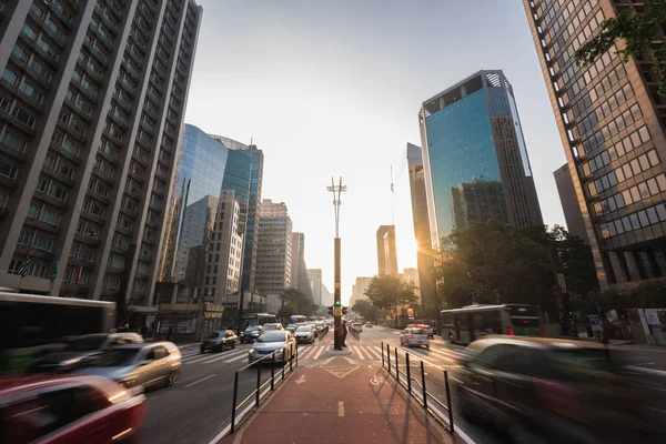 Sao Paulo Brasilien Juli 2022 Paulista Avenue Viktigaste Finansiella Centra — Stockfoto