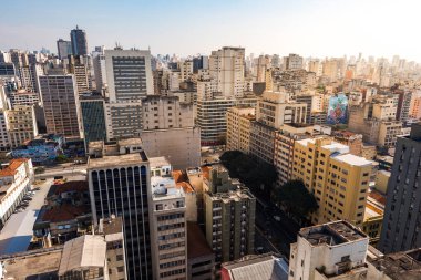 Sao Paulo Şehir Merkezi 'nin Hava Görüntüsü