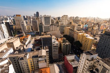 Sao Paulo Şehir Merkezi 'nin Hava Görüntüsü