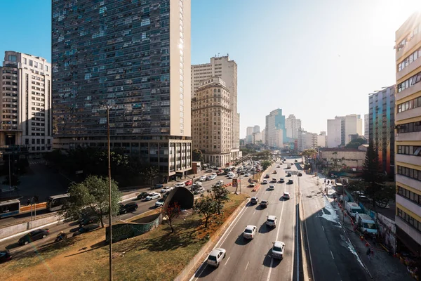 São Paulo Brasil Julho 2022 Avenida Prestes Maia Centro Cidade — Fotografia de Stock