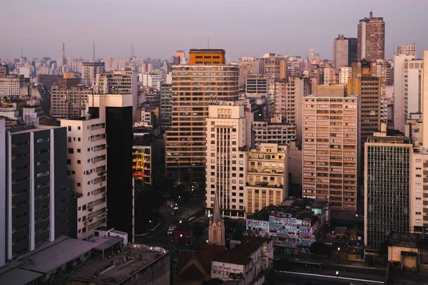 Höga Rise Byggnader Sao Paulo City Downtown — Stockfoto