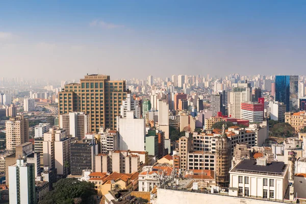 Повітряний Вид Міста Сан Паулу Міські Будівлі Горизонту — стокове фото