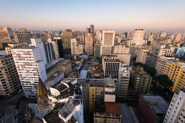 Flygfoto Över Sao Paulo City Downtown — Stockfoto