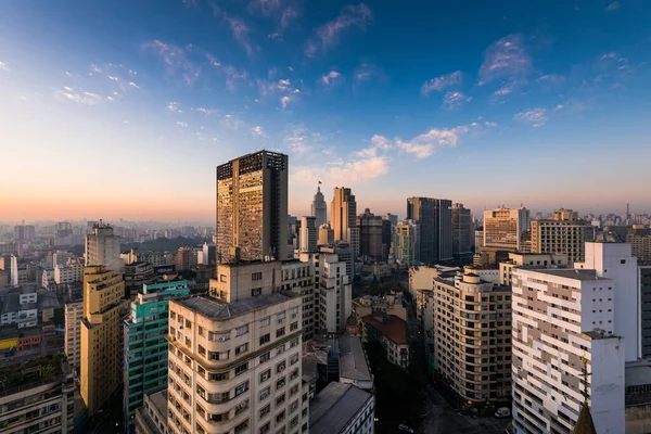 Skyline Sao Paulo City Center Med Byggnader Horizon — Stockfoto