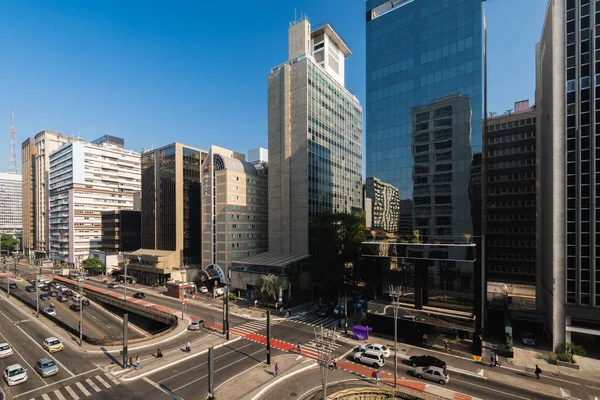 Sao Paulo Brazylia Lipca 2022 Paulista Avenue Jest Jednym Najważniejszych — Zdjęcie stockowe