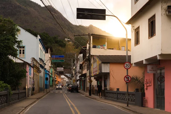 Santa Leopoldina Brasil Agosto 2022 Rua Principal Vazia Pequena Cidade — Fotografia de Stock