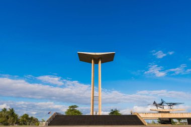 Rio de Janeiro, Brezilya - 23 Ağustos 2022: II. Dünya Savaşı Anıtı Flamengo Parkı 'nda. Anıt, 2. Dünya Savaşı sırasında ölenler için inşa edildi..