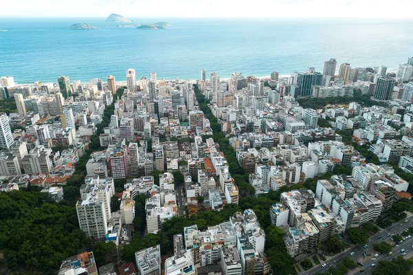 Widok Lotu Ptaka Dzielnicę Ipanema Rio Janeiro Brazylia — Zdjęcie stockowe