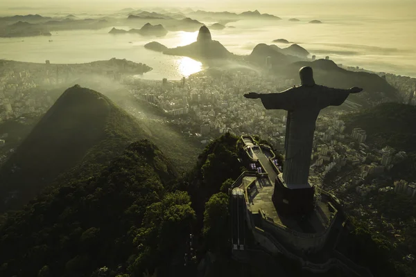 Río Janeiro Brasil Marzo 2023 Estatua Cristo Redentor Cima Montaña — Foto de Stock