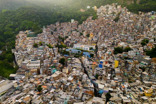 Favela Rocinha Największych Slumsów Shanty Town Ameryce Łacińskiej Znajduje Się — Zdjęcie stockowe