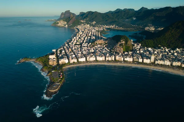 Flygfoto Över Copacabana Fort Och Stranden Rio Janeiro Brasilien — Stockfoto