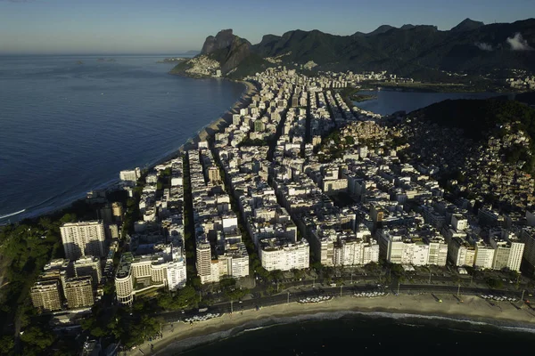Brezilya Rio Janeiro Daki Copacabana Sahili Ipanema Bölgesi Hava Görüntüsü — Stok fotoğraf