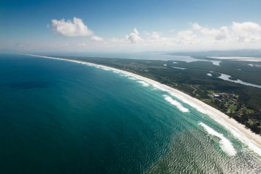 Rio de Janeiro, Brezilya 'daki Marambaia Sahili Hava Görüntüsü