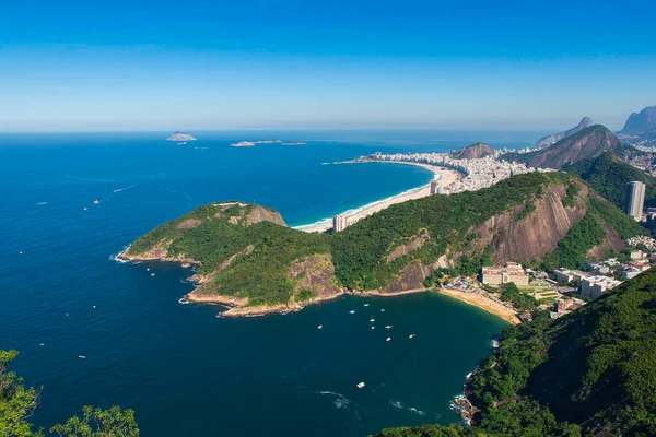 Vista Famosa Costa Rio Janeiro Partir Pão Açúcar — Fotografia de Stock