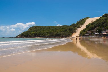 Brezilya Natal City 'deki boş Ponta Negra Plajı