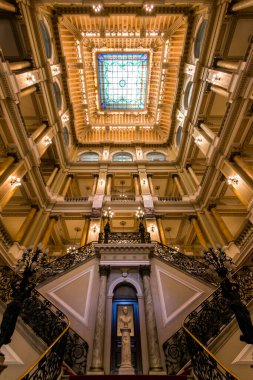 Rio de Janeiro, Brezilya - 21 Eylül 2023: Brezilya Ulusal Kütüphanesi. 1807 'de kurulmuş ve 200 yıldan daha eski..