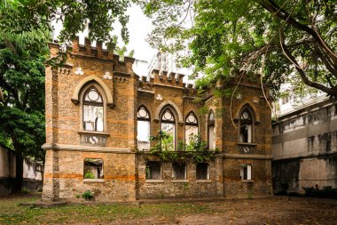 Terk Edilmiş Saray Binasının Neogotik Mimari Faade 'si
