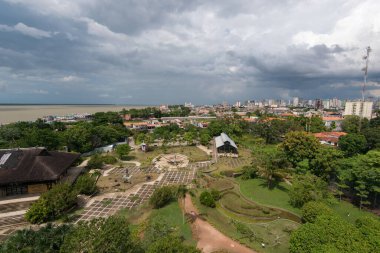 Brezilya Belm City 'deki Mangal das Garas Parkı' nın Hava Görüntüsü