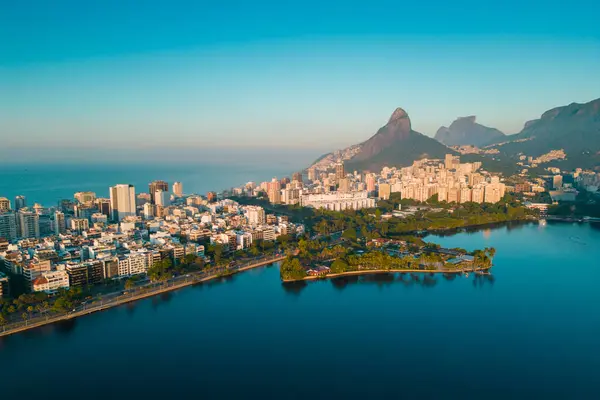 Aerial View Ipanema Leblon Districts Rio Janeiro City Imagens Royalty-Free