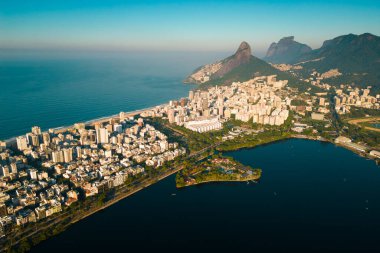 Rio de Janeiro 'daki Ipanema ve Leblon Bölgelerinin Hava Görüntüsü