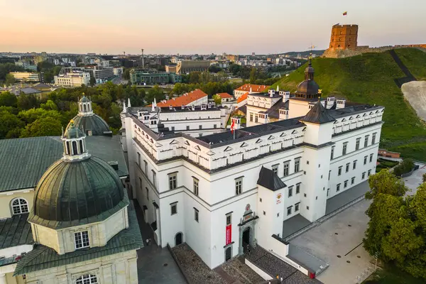 Vilnius şehrindeki Grand Dük Sarayı ve Gediminas Kalesi