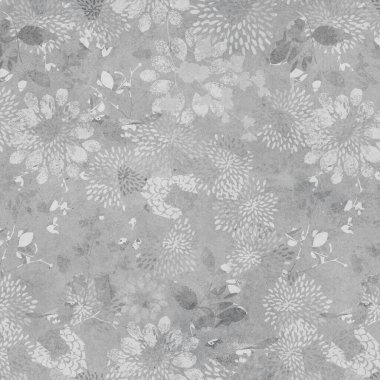 Arka planda çiçekler, dijital duvar kiremitleri ya da duvar kağıdı tasarımı. Çiçek arka planında çimento dokusu