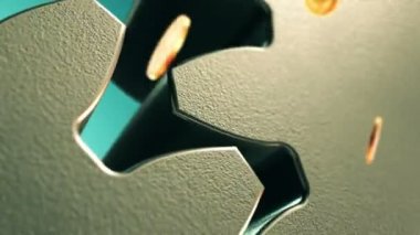 Düşen Altın Sikkeler animasyonlu Vergi Konsepti Bütçesi 3D Dişliler