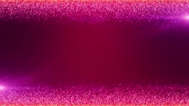 Ігристі Частинки Льодовиковий Сніг Пурпуровий Романтичний Розмитий Сяючий Водоспад Анімація — стокове відео