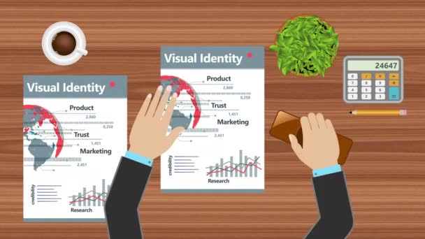Визуальная Личность Создание Бренда Успешной Анимации Бизнес Видео Концепции — стоковое видео