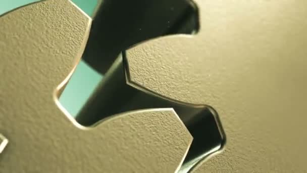 商业营销技术激励词 旋转的金属轮3D视频动画隐喻 — 图库视频影像