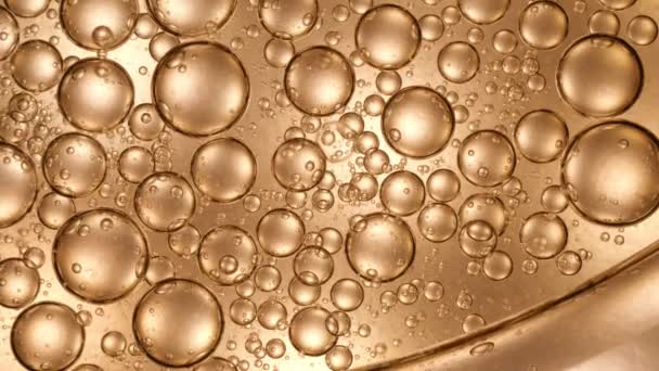 Golden Luxury Bubbles Abstract Background Uhd Video — Stock Video