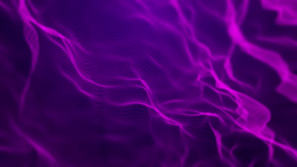 Динамічні Абстрактні Дротяні Сітки Хвилі Анімовані Uhd Відео Вступ Фонова — стокове відео