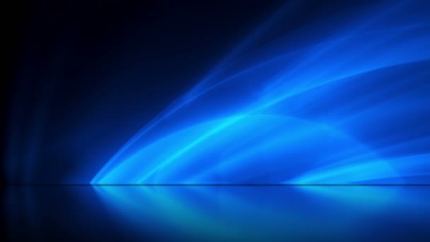 Modré Magické Paprsky Odrazem Podlaze Účinky Pohybového Osvětlení Pozadí Animace — Stock video