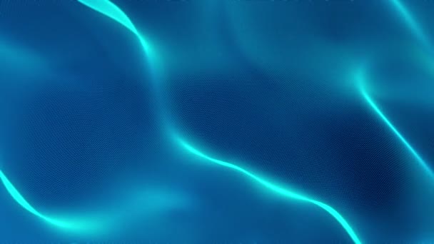 摘要蓝色天鹅绒网状网状流动波动画 无缝装饰视频环路分形背景 — 图库视频影像